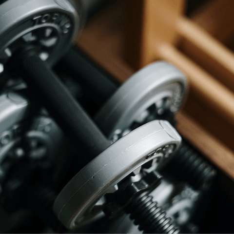 Work out with a personal trainer in the on-site gym