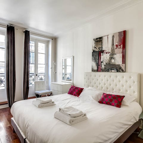 Sleep soundly in the elegant white bedrooms