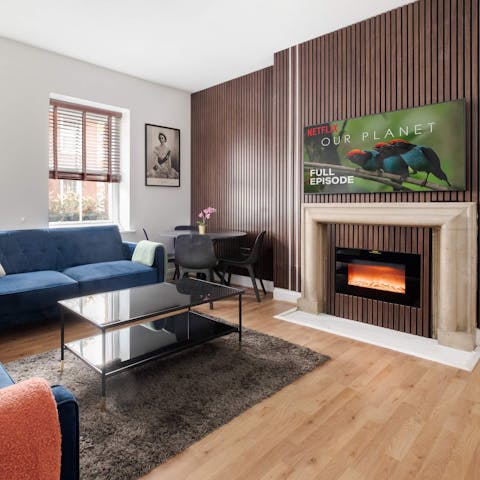Enjoy laidback movie night's in the living room