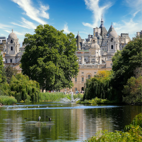 Take a ten-minute tube ride to beautiful Hyde Park