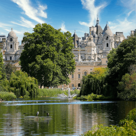 Take a ten-minute tube ride to beautiful Hyde Park