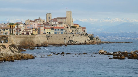 Explore Vieil Antibes' labyrinthine old town, ramparts, and vibrant market stalls, a forty-minute walk
