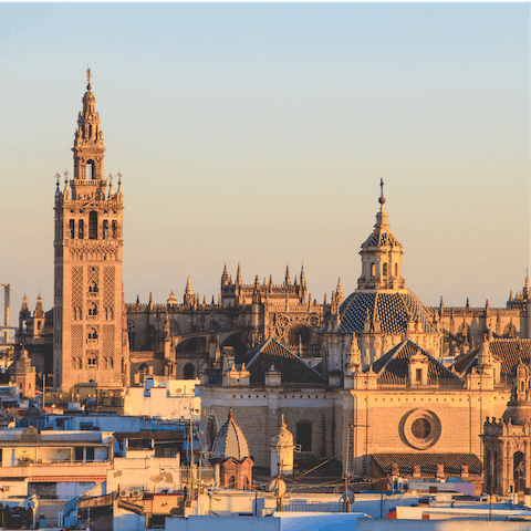 Stay in the bustling centre of Seville – steps away from historical sites, tapas bars, and quaint shops
