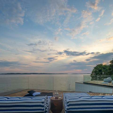 Watch the sunset from the terrace