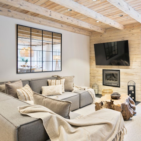 Light up the fire and curl up on the sofa for a movie night