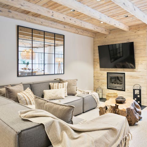 Light up the fire and curl up on the sofa for a movie night