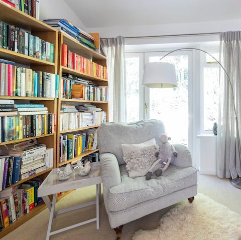 Tuck into a book from the carefully curated library