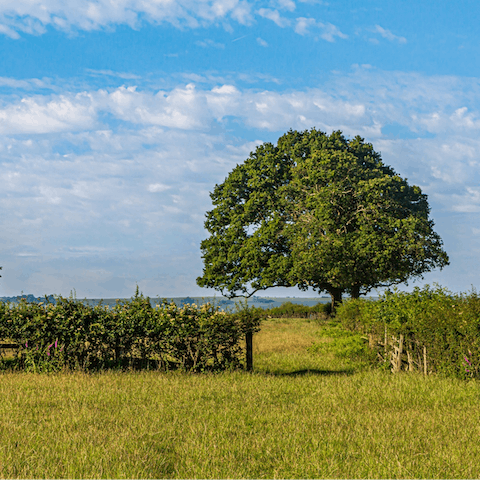 Stay in the heart of the Buckinghamshire countryside – you'll be on the outskirts of the village of Great Horwood