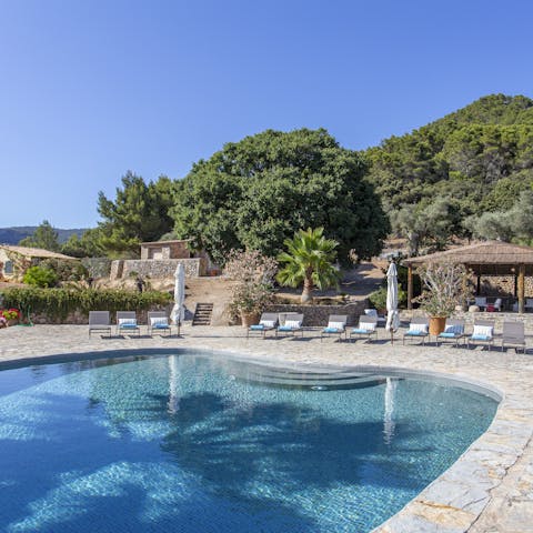 Cool off from the sun with a dip in the panoramic pool