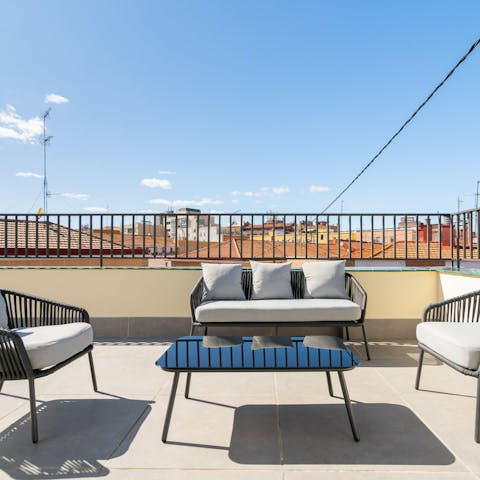 Sip a glass or two of sangria on the sunny terrace