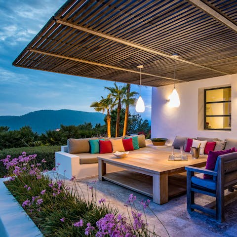 Watch the sunset from the terrace