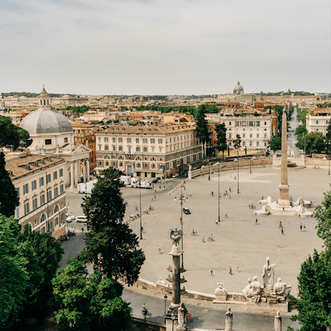 Take a five-minute subway ride to Piazza del Popolo