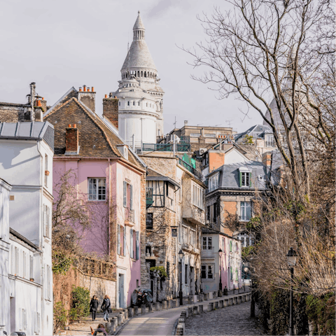 Stay near Montmartre, with its many atmospheric cafes and restaurants