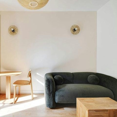 Relax on the sofa with a glass of French rosé wine