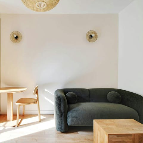 Relax on the sofa with a glass of French rosé wine