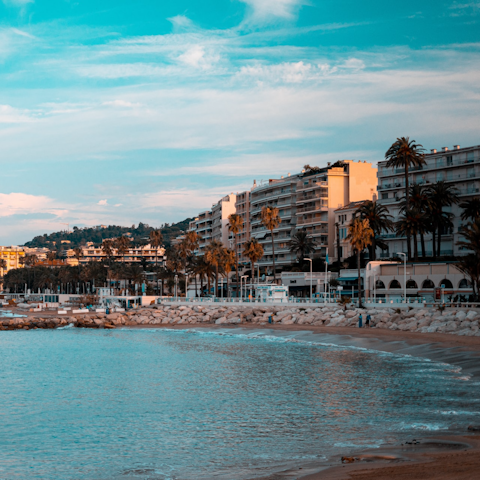Stroll along the Croisette admiring luxury boutiques and beaches