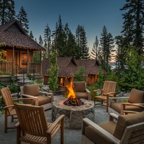 End the day with drinks around the community fire pit