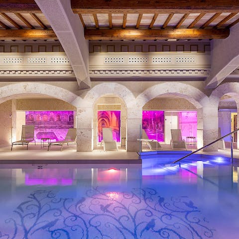 Start your days with a few laps in the shared pool