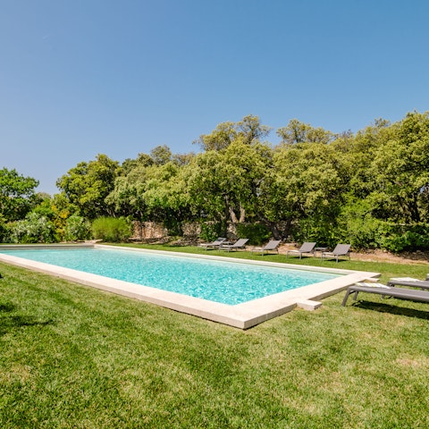 Spend lazy afternoons lounging by the pool