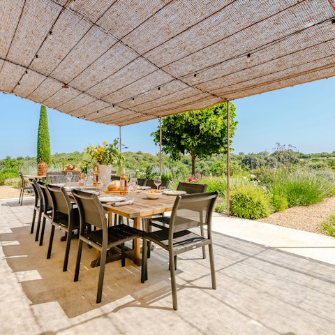 Light the barbecue and gather for sunset drinks on the terrace