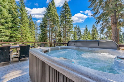 Enjoy the view as you relax in the private hot tub