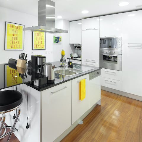 Prepare delicious meals in the fully-equipped kitchen