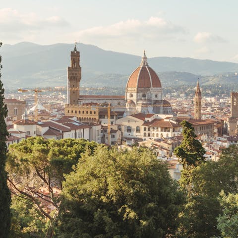 Stay in Florence and explore attractions such as Boboli Gardens, a short stroll away