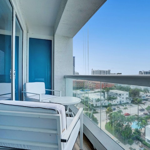 Start the day with coffee on the balcony