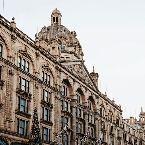 Do some shopping in Harrods, a short walk away