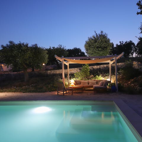 Dive into your private pool to beat the Italian heat