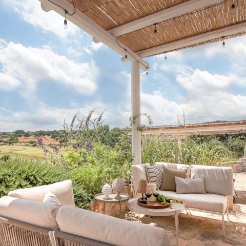 Relax alfresco and admire the beautiful Apulian countryside views