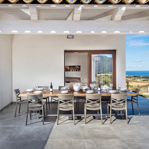 Dine alfresco, with the ocean as your backdrop