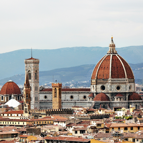 Marvel at a masterpiece of Renaissance architecture, the Florence Duomo - just a few minutes away by foot
