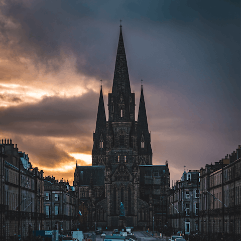 Marvel at the beauty of St Mary's Cathedral, a three-minute stroll away