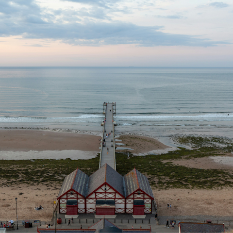 Walk fifteen minutes to Saltburn's iconic cliff lift