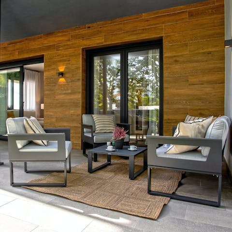 Enjoy a morning coffee or evening aperitif on the private terrace