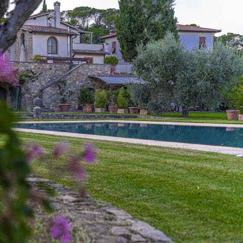 Take a dip in the private pool's crystalline waters whenever the heat gets a bit much