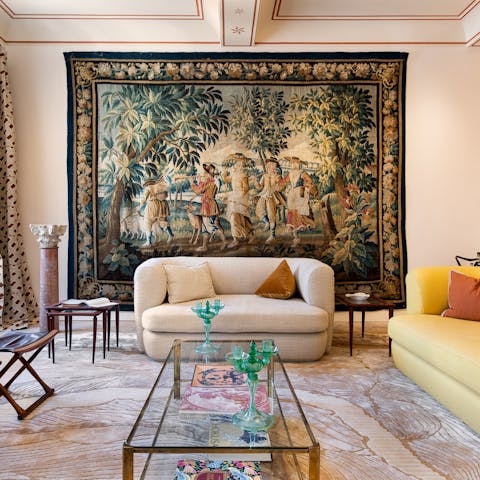 Admire art and tapestries when you're not out sightseeing