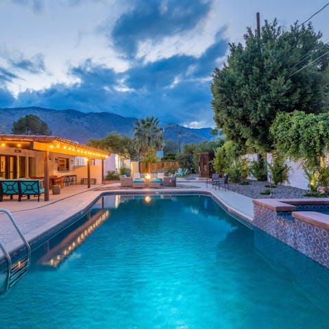 Enjoy an evening swim in the pool