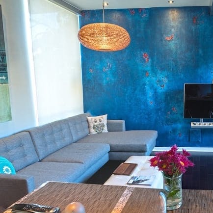 Listen to music through ceiling speakers