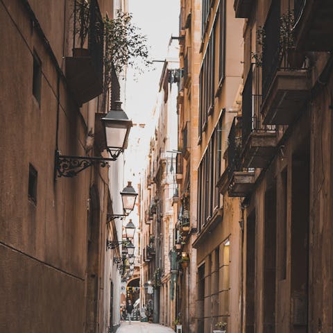 Get lost in the charming narrow streets of the Eixample district