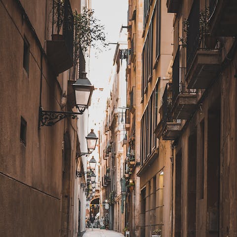 Get lost in the charming narrow streets of the Eixample district