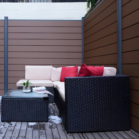 Relax on the terrace, glass of wine in hand, after a day of sightseeing