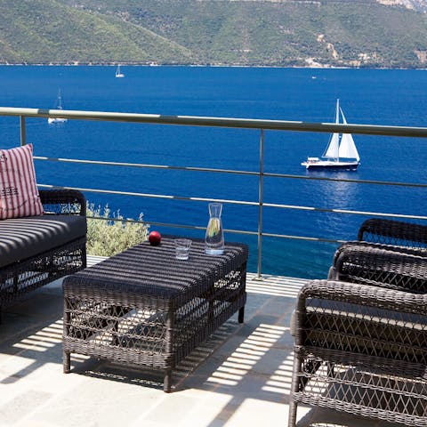 Soak up the breath-taking views – you may even spot dolphins playing in the bay