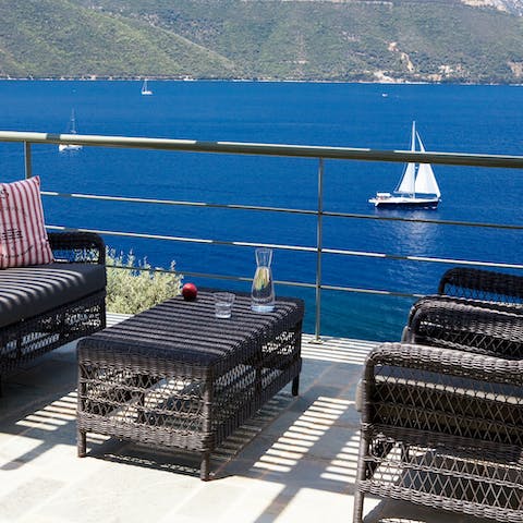 Soak up the breath-taking views – you may even spot dolphins playing in the bay