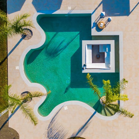 Cool off in the hot Mediterranean sun with a dip in the pool