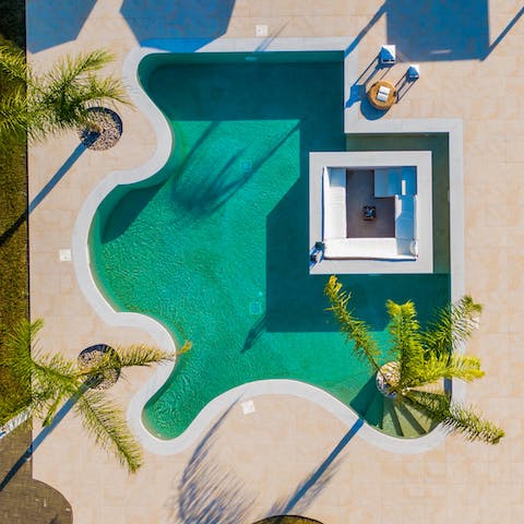 Cool off in the hot Mediterranean sun with a dip in the pool