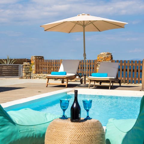 Sip some Greek wine on the terrace