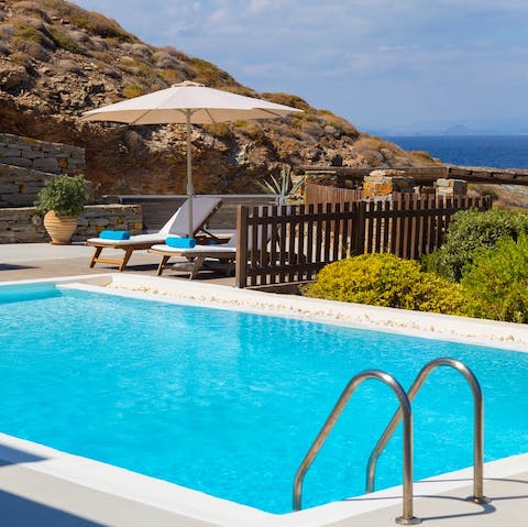 Take a dip in the private swimming pool