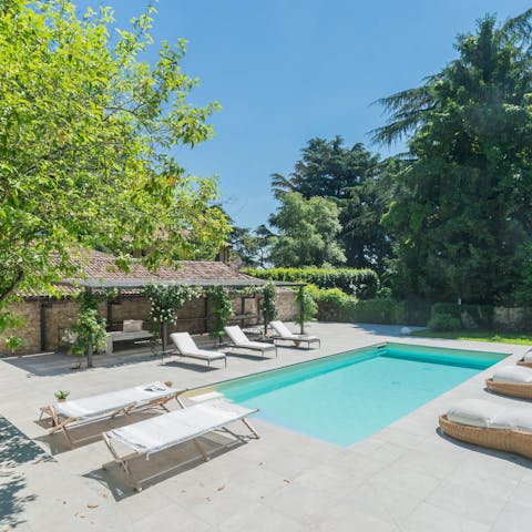 Cool off in the swimming pool